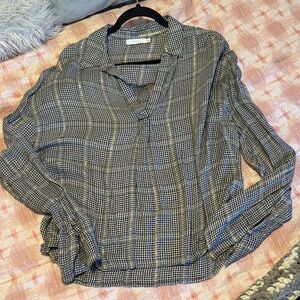 Lush size large blouse with metallic gold detail